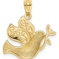 thumbnail image 4 of 14K Yellow & Rhodium With Peace Dove Pendant Made In United States xr1512, 4 of 6