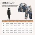 thumbnail image 4 of Honeii Mountain White Dragon print Women's Pajama Sets Long Sleeve Button Down Sleepwear Nightwear Soft Pjs Lounge Sets-X-Large, 4 of 7