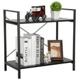 thumbnail image 2 of ZenStyle 2-Tier Particle Board Storage Shelves with Metal Frame, 22.44"H x Black, 1-Pack, 2 of 10