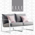 thumbnail image 1 of Elle Decor Mirabelle Outdoor Sofa in Gray and French White, 1 of 13