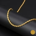 thumbnail image 6 of Infinique Creations - 18K Gold Plated Stainless Steel Rope Chain Bracelet Necklace Men Women 2-8mm, 6 of 7