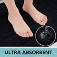 thumbnail image 3 of Smiry Microfiber Bathroom Rugs, 16"x24" Soft and Absorbent Bath Rugs, Non-Slip Machine Wash bath mats, Black, 3 of 6