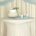 thumbnail image 6 of Balsa Circle Ivory Cocktail Table Cover Natural Wavy Drapes Spandex Tablecloth Reception, 6 of 8