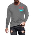 thumbnail image 2 of T Shirts for Men Graphic Tees Big and Tall S-6X Plus Size Long Sleeve Crewneck Tops Casual Funny Printed Comfort Basic Pullover T-Shirts, 2 of 4