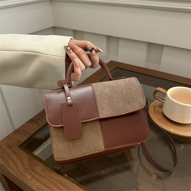 Amzcrzy Home and Kitchen, Bathroom Organizers and Storage, Small Handbag Commuters Small Bag Fashionable Versatile Shoulder Bag Adjustable Shoulder Strap Crossbody Bag Leather Crossbody packet