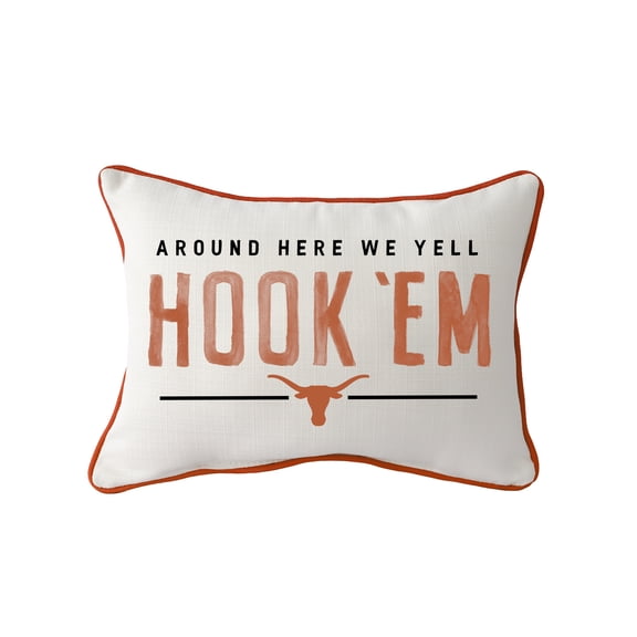 Little Birdie Texas Longhorns Rectangular Piped Pillow