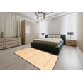 thumbnail image 5 of Ahgly Company Machine Washable Indoor Square Abstract Sun Yellow Area Rugs, 3' Square, 5 of 7