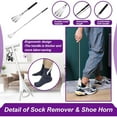 thumbnail image 7 of Sock Helper Easy On And Off Stocking Sock Remover Device, Retractable Shoe Horn With Non-slip Handle Sock Aids Kit For Seniors Putting On Socks, 7 of 7