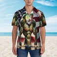 thumbnail image 2 of Lsque giant bass with big muscles Pattern Hawaiian Shirt for Men Unisex Summer Beach Casual Short Sleeve Cotton Linen Button Down Shirts,Small, 2 of 7