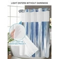 thumbnail image 4 of No Hook Cloth Fabric Shower Curtain with Snap in Liner, Blue Gray Waterproof Shower Curtains Set with See Through Top Window, Modern Simple Abstract White Ombre Texture Bath Curtains Shower 36"x72", 4 of 6