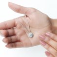 thumbnail image 5 of Rosec Jewels Lab Grown Diamond Cocktail Necklace for Women - Round Pendant with Chain (2 Carat, EF-VS Quality), 925 Sterling Silver, 5 of 8