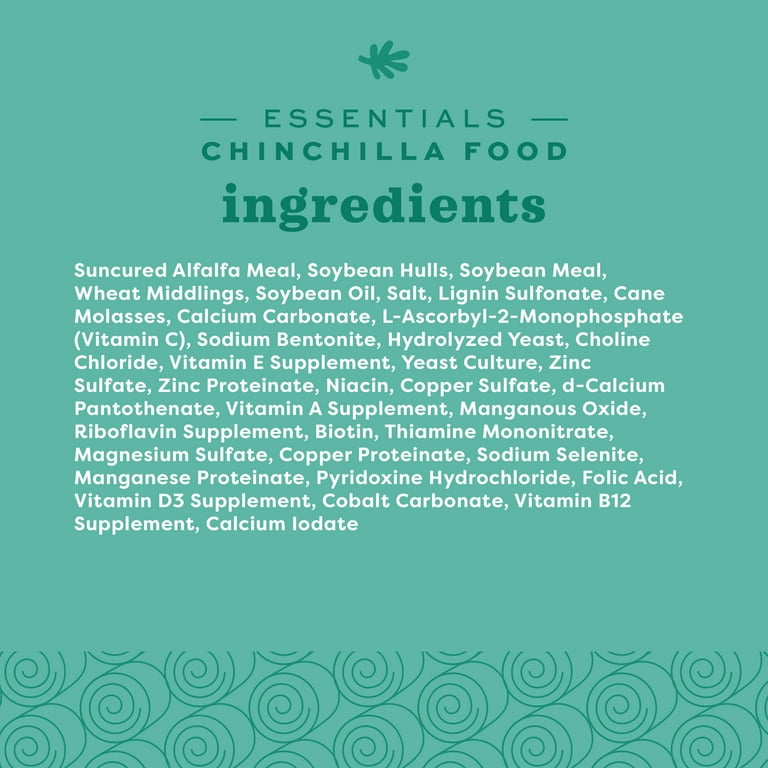 Chinchilla shop food list