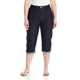 thumbnail image 2 of Riders by Lee Indigo Women's Plus Size Comfort Waist Cuff Capri, Rinse, 22 W, 2 of 3
