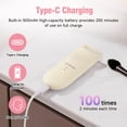 thumbnail image 3 of Heated Eyelash Curler, Portable Travel-Size Mini Electric Heated Lash Curler - 2-Level Adjustable Temp & Type-C Recharge, 10S Heat 3S Style 24H Lift for Long-Lasting Natural Effortless Curves, 3 of 8
