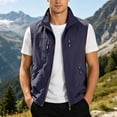 thumbnail image 4 of VeFlora Men's Lightweight Outdoor Utility Vest, Multi-Pocket Sleeveless Fishing Hiking Vest with Zipper Pockets, Breathable Quick Dry Casual Vest(Dark Blue/XXL), 4 of 4