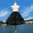 thumbnail image 6 of Women Breathable Tulle Petticoat 2/4 Layered Puff Skirt Hoopless Underskirt Crinoline for Cosplay Parties and Weddings, 6 of 8