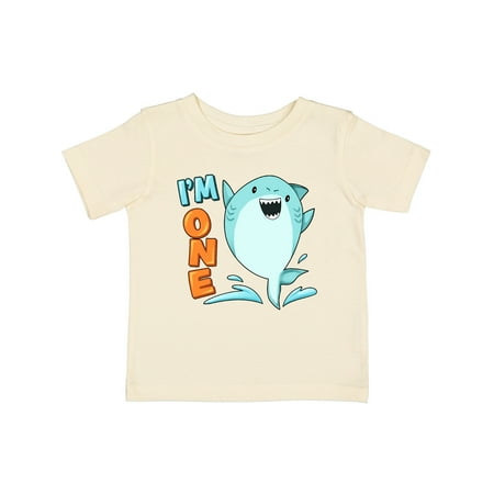 

Inktastic I m One- Shark First Birthday Gift Baby Boy or Baby Girl T-Shirt