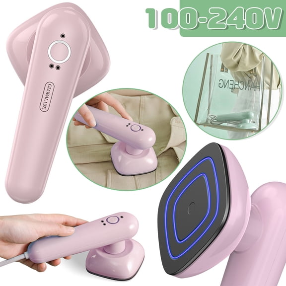 QJUHUNG Mini Iron for Clothes Handheld Portable Travel Iron Dual Voltage Small Craft Iron Non Stick Ceramic Soleplate,Micro Iron Machine Heat Press for Sewing Quilting Heat Transfer Crafting