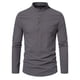 thumbnail image 2 of Blusa y camisa de manga larga con cuello alto para hombre, informal, con botones y rayas, blusa de manga larga con cuello alto, blusa para hombre, 2 of 9