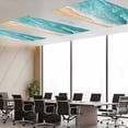 thumbnail image 3 of 2 Pack Ocean Waves Fluorescent Light Covers for Ceiling Lights Abstract Gradient Yellow Turquoise Waves Beach Magnetic Ceiling Light Covers Overhead Light Filters for Office Classroom Home, 3 of 9