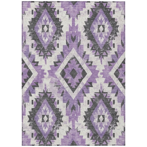 Dalyn Rugs Machine Washable Indoor/Outdoor Chantille Purple 2'6" x 3'10" Rug