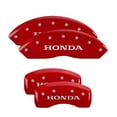 thumbnail image 3 of MGP 4 Caliper Covers Engraved Front & Rear Honda Red finish silver ch Fits select: 2011-2017 HONDA ODYSSEY EXL, 2019 HONDA PASSPORT EXL, 3 of 6