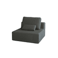 thumbnail image 6 of Homy Casa Single Modular Sofa Seat, Modern Armless Lounge for Living Room, Grey, 6 of 7