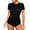 Black, variant on Women's Solid Color UPF 50+ Rash Guard Raglan Short Sleeve Swimwear Shirt Quick Dry Tops