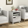 thumbnail image 4 of Costway 2 PCS Nightstand Set of 2 Sofa Side End Table with Storage Shelf & Drawer Space-Saving, 4 of 8