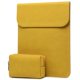 thumbnail image 1 of Funda para Laptop HYZUO 15" de Cuero Sintético de Gamuza Amarillo Oliva, 1 of 7