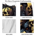 thumbnail image 4 of luoweisi Men's Beach Shorts Quick Dry Swim Trunks with Mesh Lining Skull L, 4 of 5