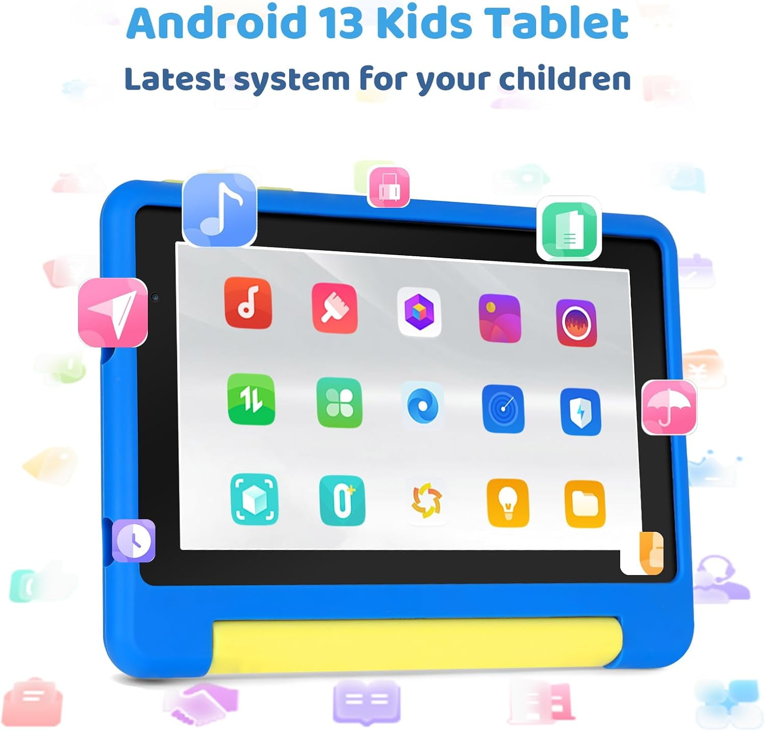 AEEZO 7 Inch Kids Learning Tablet, 8GB RAM 64GB, Educational Tablet for Kids Ages 3-10, Blue