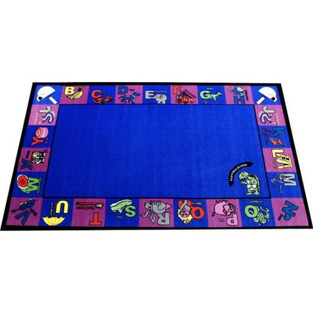 Kids World Carpets Alphabet Charlie Blue/Pink Area Rug