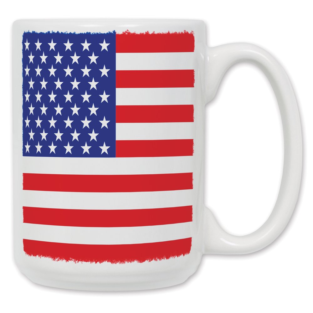 15 Oz. Ceramic Coffee Mug American Flag