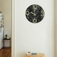 thumbnail image 4 of Reloj de pared de mármol de imitación, números luminosos en oscuridad, reloj analógico silencioso Negro Sunnimix reloj de pared silencioso, 4 of 8