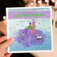 thumbnail image 7 of 3drose, Glitter Look Castle, Fairy Princess, Unicorn, Happy Birthday Granddaughter, 6 Greeting Cards with Envelopes, 7 of 7