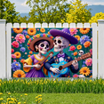 thumbnail image 5 of Floral Skeleton Mexican Festival Day of the Dead Banner for Celebration Cultural Event Party Decoration, 5 of 9
