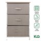thumbnail image 2 of Comoda Cajonera de 3 Cajones Mueble Organizador Tela Madera beige M, 2 of 8