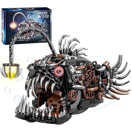Mechanical Fish Building Set for Adult, Ocean Animal Building Blocks Toy, Collectible Decor for Home or Office, STEM Gift for Teens Boys Girls 8+ (1038PCS)