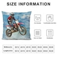 thumbnail image 5 of Orinice Dirt Bike Graphic Decorative Throw Pillow Cover for Home Couch Living Room Bed Sofa - Short Plush Material, Invisible Zipper Design, 1PC 22x22in, 5 of 5