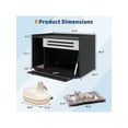thumbnail image 2 of Qinaqin 31.5-inch Moderno Pet Cat Litter Caja Enclosure Gabinete Concealed de Profundidadsign con Vent Puerta Left-Side Almacenamiento Cajón Estante Raised Legs y Top Protectors para All Kinds Cats, 2 of 7