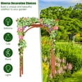 thumbnail image 2 of Topbuy 84.5" Outdoor Wood Arbor Natural Finish Arch Trellis Pergola Lattice, 2 of 10