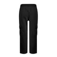 thumbnail image 4 of Akafmk Womens Cargo Pants,Hiking Pants for Outdoor,High Waist Drawstring Jogger Pants Solid Color Long Trousers Outdoor Lightweight Stretch Casual Travel Work Trousers with Pockets, 4 of 4
