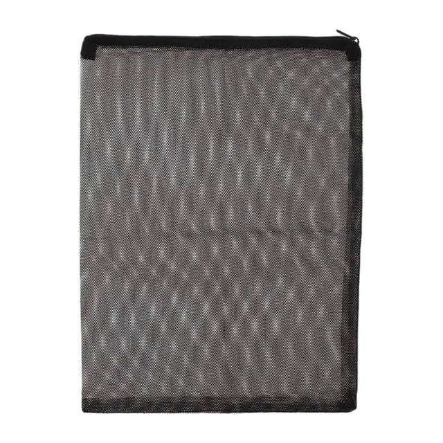 Bolsas de Malla Fina para Medios de Filtración de Acuario Unique Bargains, Bolsas de Malla con Cremallera para Filtros de Carbón Activado y Resina, Negro 13.7 x 9.8 Pulgadas