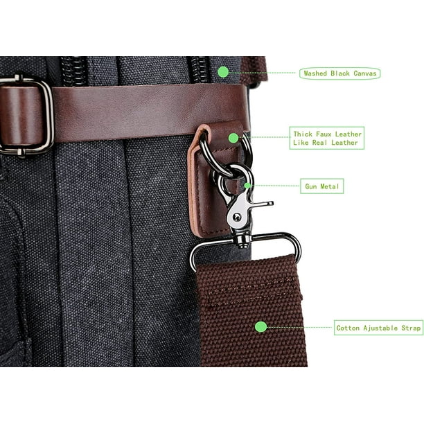 Convertible briefcase backpack leather cheap