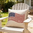 thumbnail image 4 of DefiDgd 18x18inch 4th of July Pillow Covers,American Flag Star Strpied Throw Pillow Covers,Independence Day Red White Blue Summer Outdoor Indoor Home Sofa Couch Decoration(A), 4 of 6