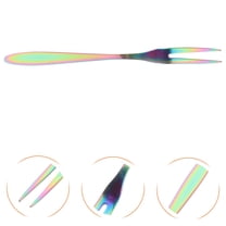 OFFIGAM Party Forks Mini Appetizer Forks 10Pcs Stainless Steel As Shown