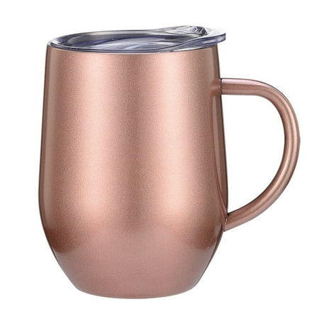 

With Lid Handy Stainless Steel Double Wall Sealed Cup Leak Proof Curved Handle
