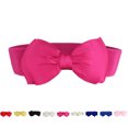 thumbnail image 3 of Minnieouse Cinturón de pajarita portátil para mujer, cinturón elástico a la moda para fiestas y banquetes, banda de cintura ajustable de cuero PU de Cinturones Rosa roja Minnieouse PS9259-05, 3 of 5
