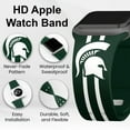 thumbnail image 3 of Michigan State HD Stripes Logo Unisex Watch Band for Apple Watch, 42/44/45/49mm(46mm Series 10) Long by Affinity Bands, 3 of 6
